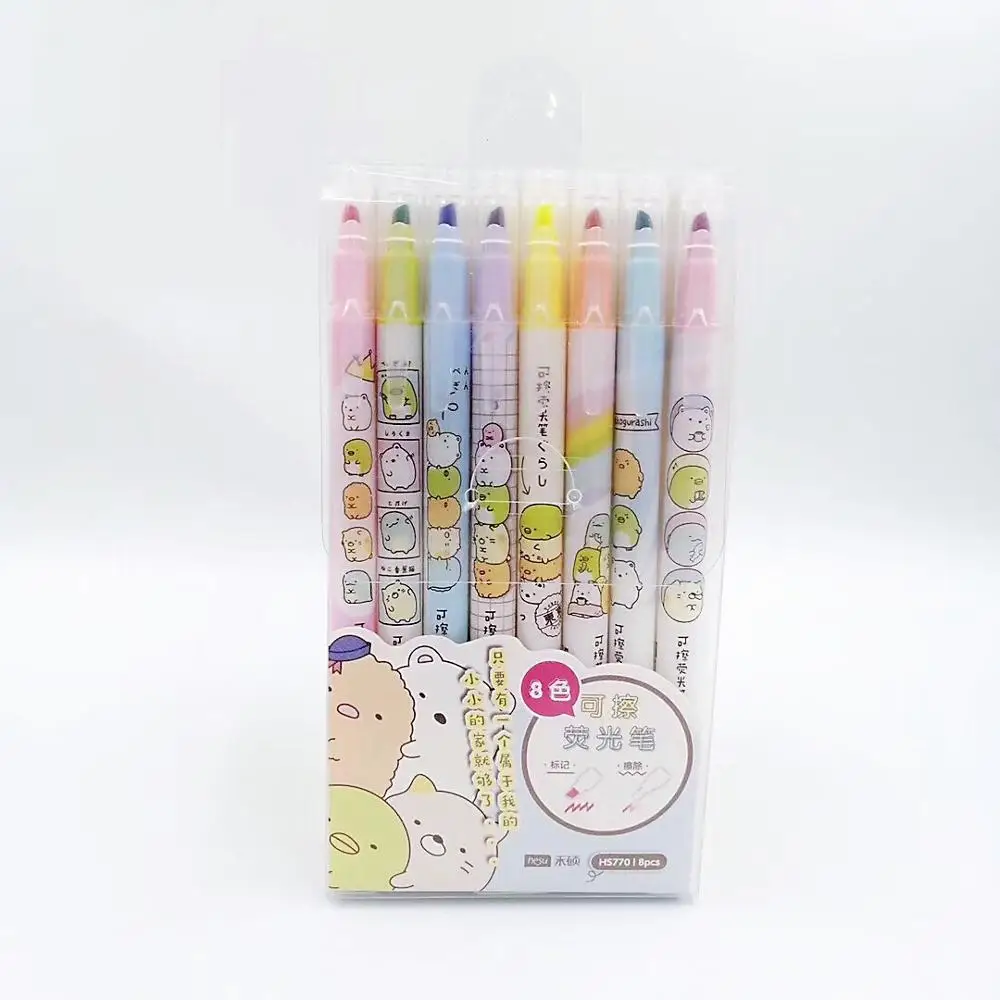 4 шт/партия милый стираемый цветной маркер фломастер Sumikko gurashi лайнер для
