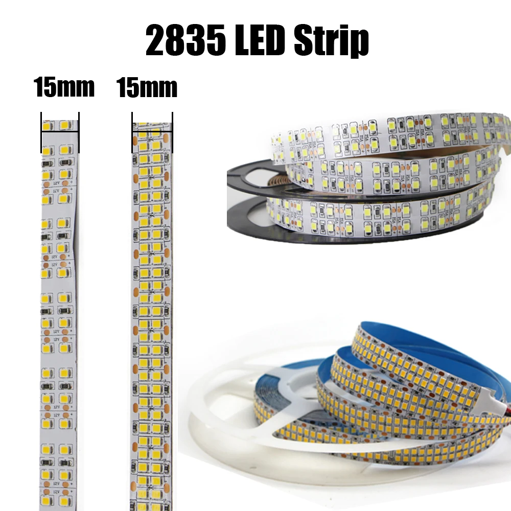 Светодиодная лента 2835 12 В 24 SMD 240LED s/M 1200 2400 LED chips 480 светодиодный s White Warm 5 м/лот 1 м