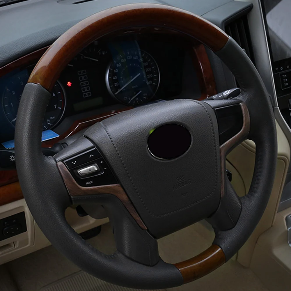 Для Toyota Land Cruiser 200- автомобильный Стайлинг рулевое колесо панель крышка рамка отделка наклейка интерьерные аксессуары