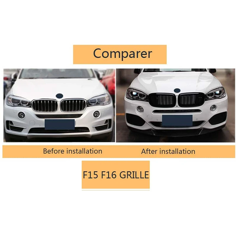 Передняя носочная решетка двойная планка Спортивная для BMW X5 F15 X6 F16 X5M F85 X6M F86 2013 2019