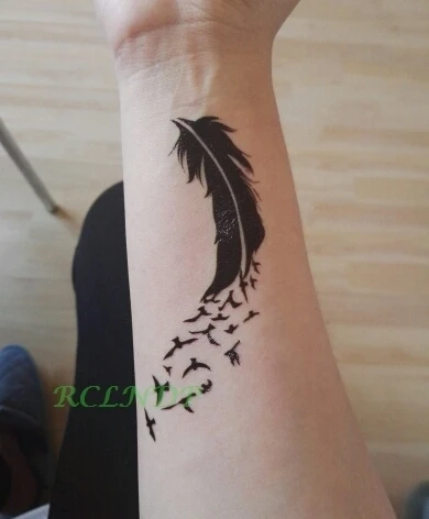 Водонепроницаемый Временные татуировки Стикеры Мандала henna птичье перо body art tatto flash tatoo поддельные татуировки для девочки женщины мужчины 4