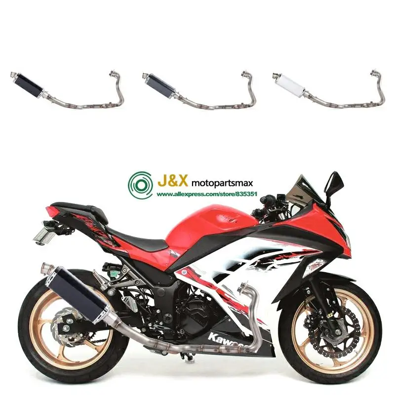 Выхлопная система для мотоцикла, средняя труба для Ninja250 Ninja300, без выхлопа