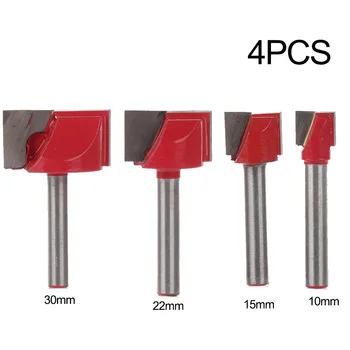 

4pcs 10/15/22/30mm Router Bit 1/4 Inch Woodworking Router Tools Shank 45 Degree Chamfer Edge Forming Router Bit Woodworking Tool