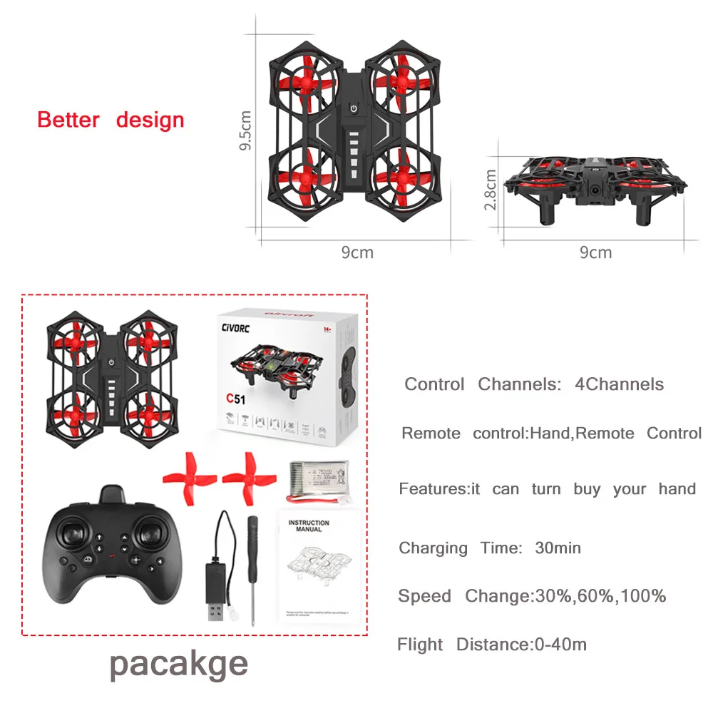 design2 Rovtop Дети Мини RC Дрон 2,4G 6 оси RC Квадрокоптер Вертолет Самолет фиксированный 3D флип и Квадрокоптер с автономным режимом RC вертолет - Цвет: design2