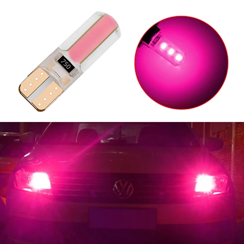 1 шт. T10 W5W светодиодный автомобильный внутренний свет COB силиконовый чехол автомобильный световой сигнал 12 В 194 501 боковой Клин парковочная лампа маркировочная лампа - Испускаемый цвет: pick