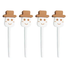 

12Pcs Creative Cute Stationery Pens Ice Cream Snowmen Kawaii Ballpoint Pen Blue Ink Rollerball Funny School Office Children Item