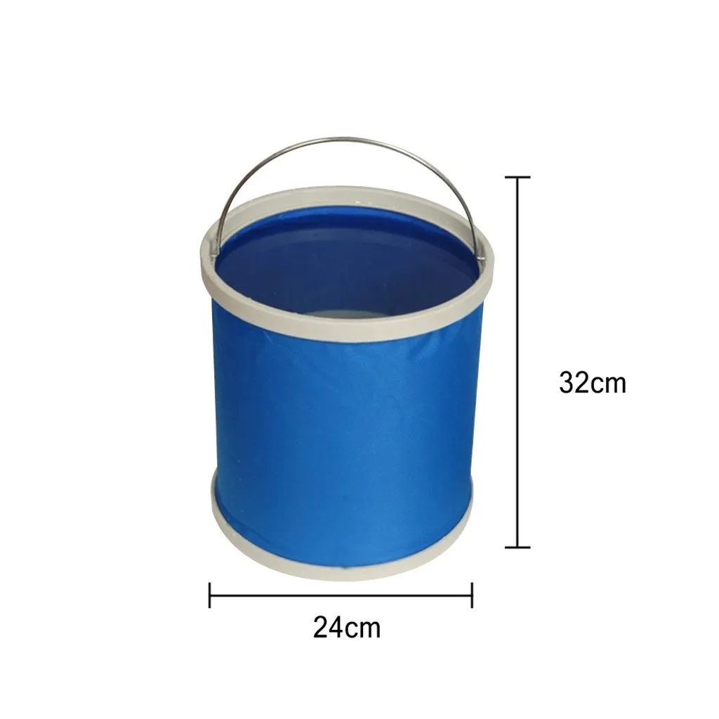 Waterproof Folding Bucket Is Convenient Environmentally Friendly Wear Folding Portable Resistant Bucket kamp malzemeleri - Цвет: C