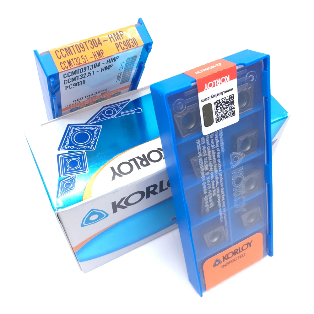 10pcs//box Korloy CCMT09T304-HMP NC3030 CCMT32.51-HMP CNC Carbide Insert