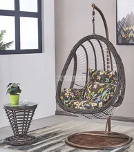 Swing Seat Rattan Weave Swing Hanging Chair With Handrail Home Garden Household Balcony Leisure Living Room Single Lazy Chair