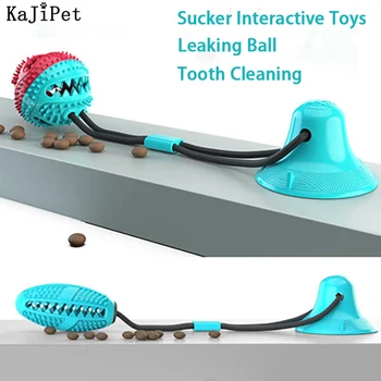 

squeak chew dog toys Leaking ball for cats pet toothbrush puppy toys Silicon Sucker interactive dog chew toys for cat pets Puppy