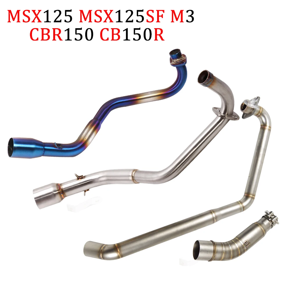 

Motorcycle Exhaust For Honda MSX125 MSX125SF M3 2012-2015 CBR150 CB150R Front Middle Link Pipe Escape Moto Down Pipe Muffler