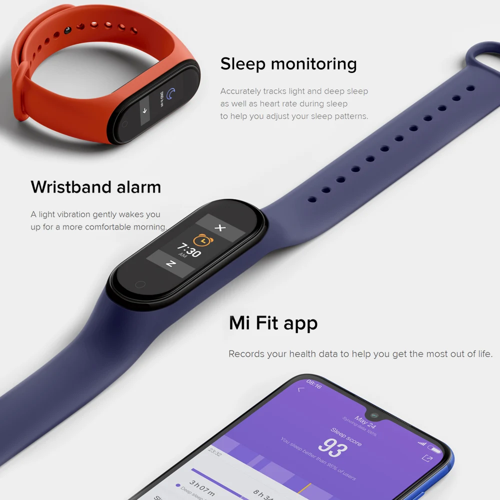Xiaomi Mi Band 4 новейший музыкальный смарт-браслет пульсометр фитнес-трекер 0,9" AMOLED экран Bluetooth 5,0 браслет