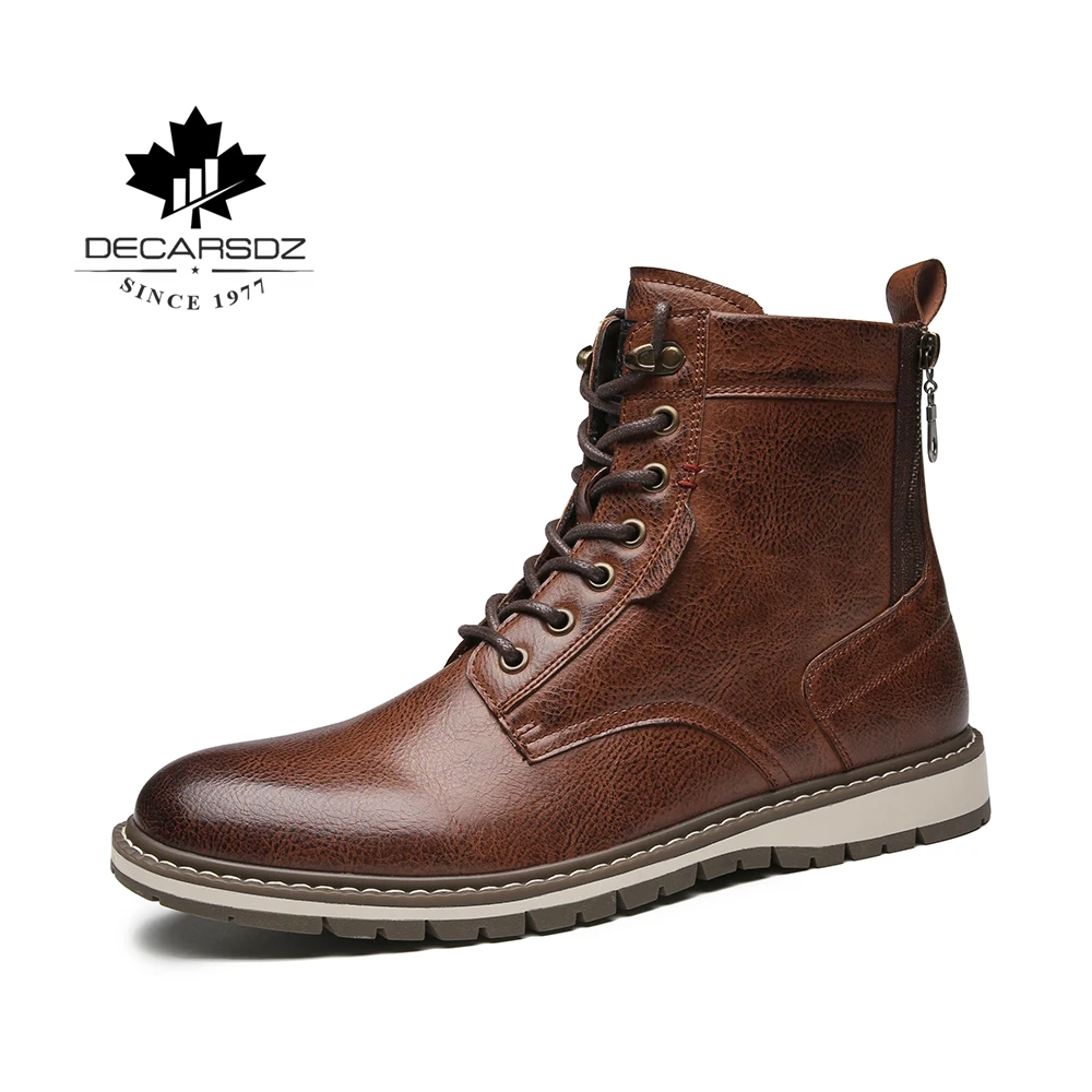 Shoes Man Mens Boots Original DECARSDZ Classic Design Lace-Up Autumn