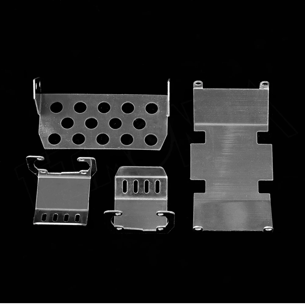 4pcs SCX10 Chassis Armor Axle Stainless Steel Protector Plate for 1/10 RC Crawler Car Axial SCX10 II 90046 Metal Upgrade Parts