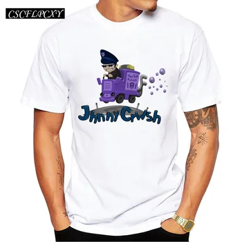 

Jhnny Crwsh Printed Men T Shirt 2019 Fashion Hipster Carwash Twitch Cop Tee Shirts Short Sleeve Casual Tops Funny T-Shirt