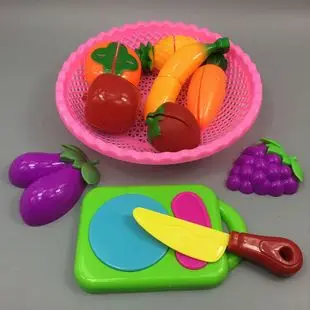 Children Play House Kitchen Toy Set Cut Fruit Toy Emulational Fruit& Vegetable Toy Hot Selling