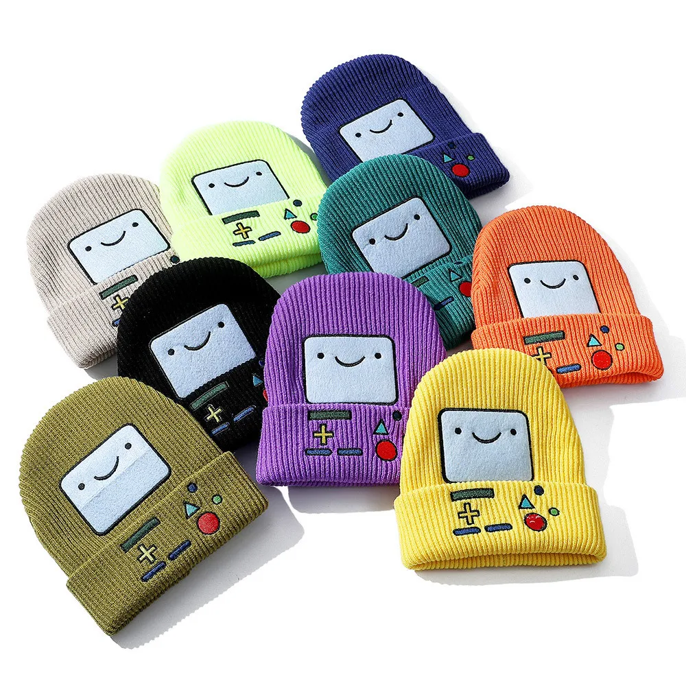 

2020 New Style for Autumn and Winter Embroidery Machine Cap Men Wild Knitted Hat Cartoon Warm Padded Sleeve Cap