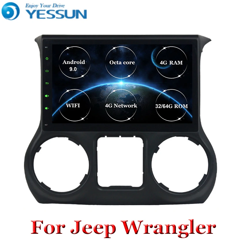 Автомагнитола для Jeep Wrangler 3 JK 2010 2012 2015 2016 2017 мультимедийный видеопроигрыватель с
