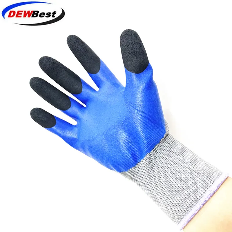 SAFETY GLOVES 3 пары защитных перчаток рабочие мужские перчатки с покрытием для строителей многоразовые рабочие перчатки дышащие противоскользящие защитные перчатки - Цвет: SAFETY GLOVES