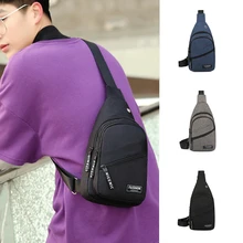 Модная мужская повседневная Уличная сумка на плечо с надписью, слинг, нагрудная сумка из парусины, зарядка через usb, Спортивная дорожная сумка через плечо, поясные сумки