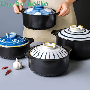 

Ceramic Casserole Japanese Multi-function Multi-size Soup Pot Soup Soup Pot Home Kitchen Supplies Open Flame High Temperature