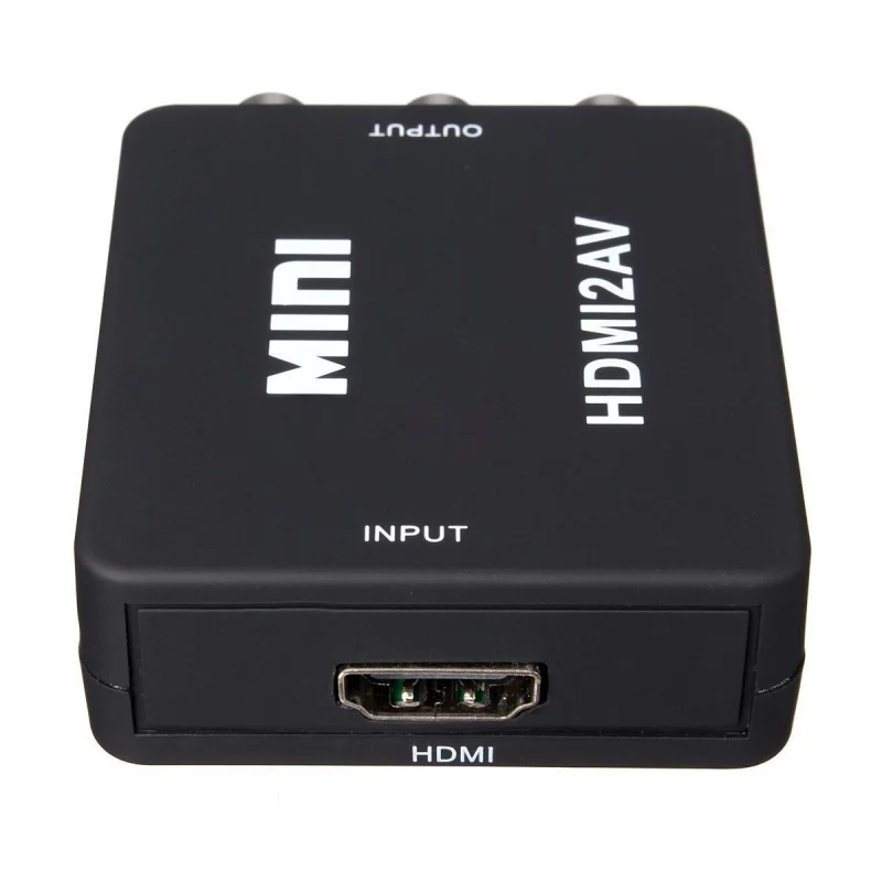 Мини HDMI к 3RCA CVBS композитный видео AV конвертер адаптер ТВ VHS VCR DVD черный#8