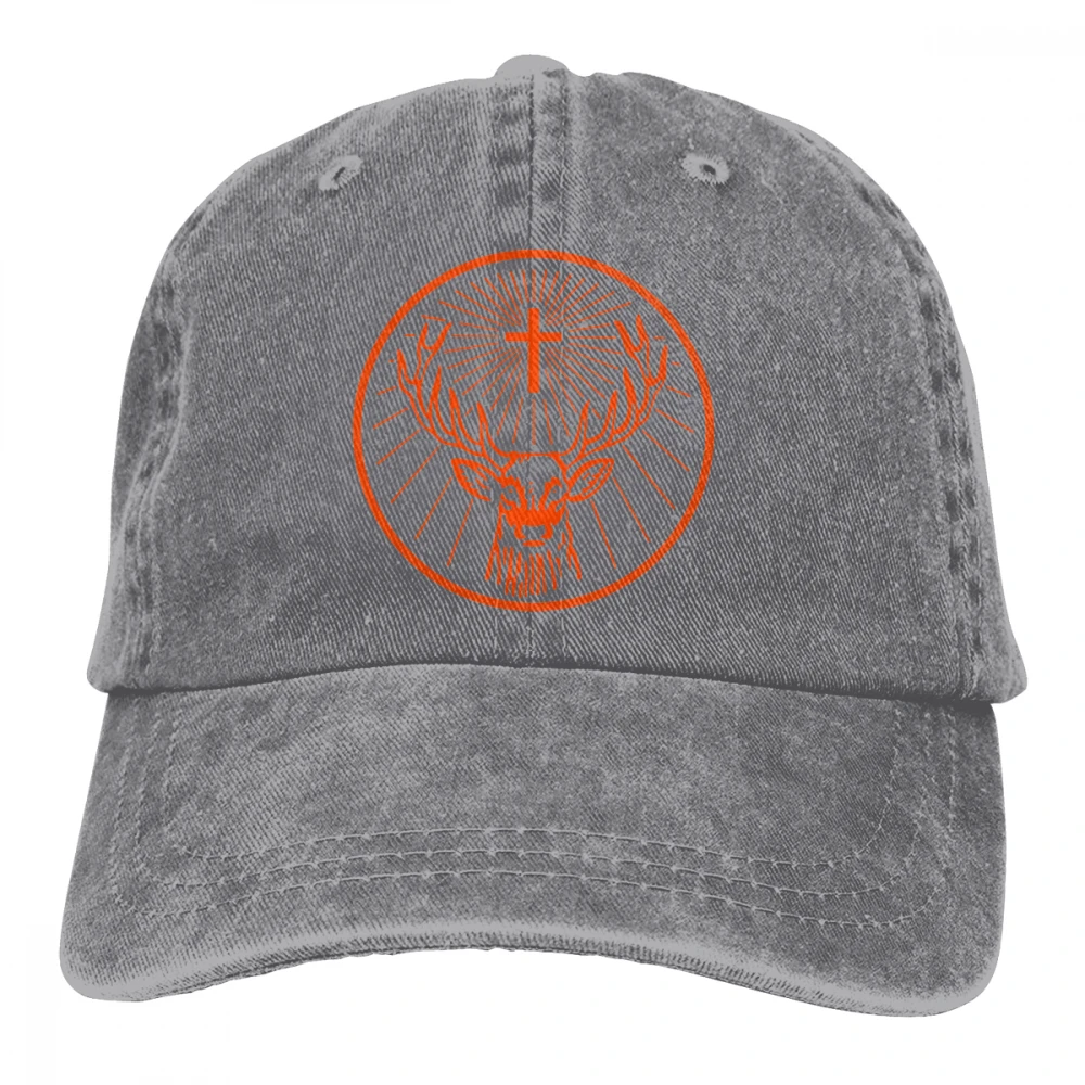 Логотип ЕГЕРМЕЙСТЕР Casquette черные унисекс Мужские Женские джинсовые бейсболка с ремешком кепки регулируемые Гольф папа шляпа