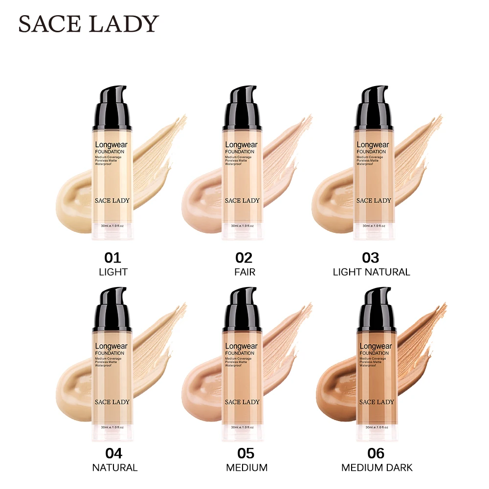 SACE LADY основа для макияжа лица жидкое масло контроль база макияж темная кожа