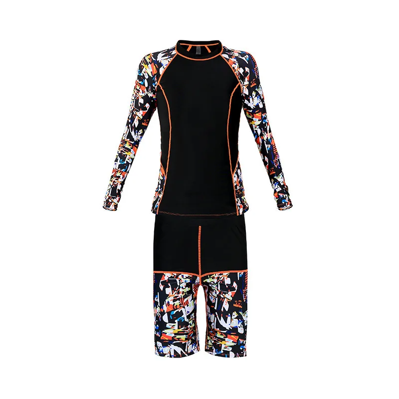 Пара rashguards Купальник для женщин девушки купальный костюм корейские Купальники костюм для серфинга для плавания для любителей серфинга с длинными рукавами для серфинга