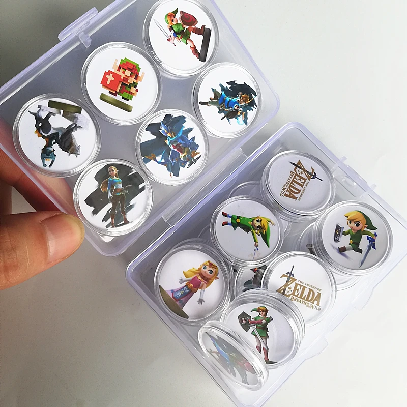 2021 nuevos datos 24 Uds Zelda Amxxbo colección moneda etiqueta NFC tarjeta de enlace despertar para NS Splatoon Super Mario Kart
