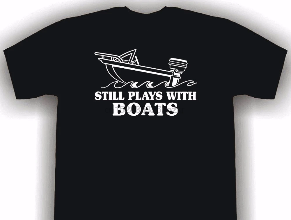 Мужская футболка с принтом в стиле Харадзюку забавная лодка Спортивная подарок