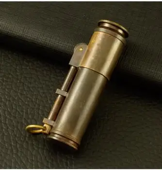 

Manual pure copper heavy trench kerosene lighter metal grinding wheel open fire retro personality creative windproof lighter