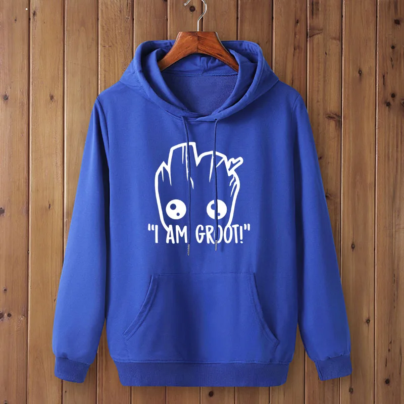 blue-W Marvel "," I AM Groot "толстовки BTS теплая толстовка женская обувь на застежке молнии Для мужчин Новинки для женщин модная Толстовка в стиле хип-хоп Харадзюку уличная Повседневное Толстовка Для мужчин s пуловер - Цвет: blue-W