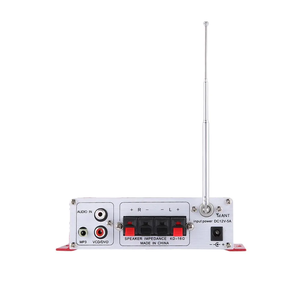 Мини Bluetooth Hi-Fi стерео аудио Bluetooth усилитель мощности FM/MP3/SD/USB/DVD для iPod телефона автомобиля мотоцикла