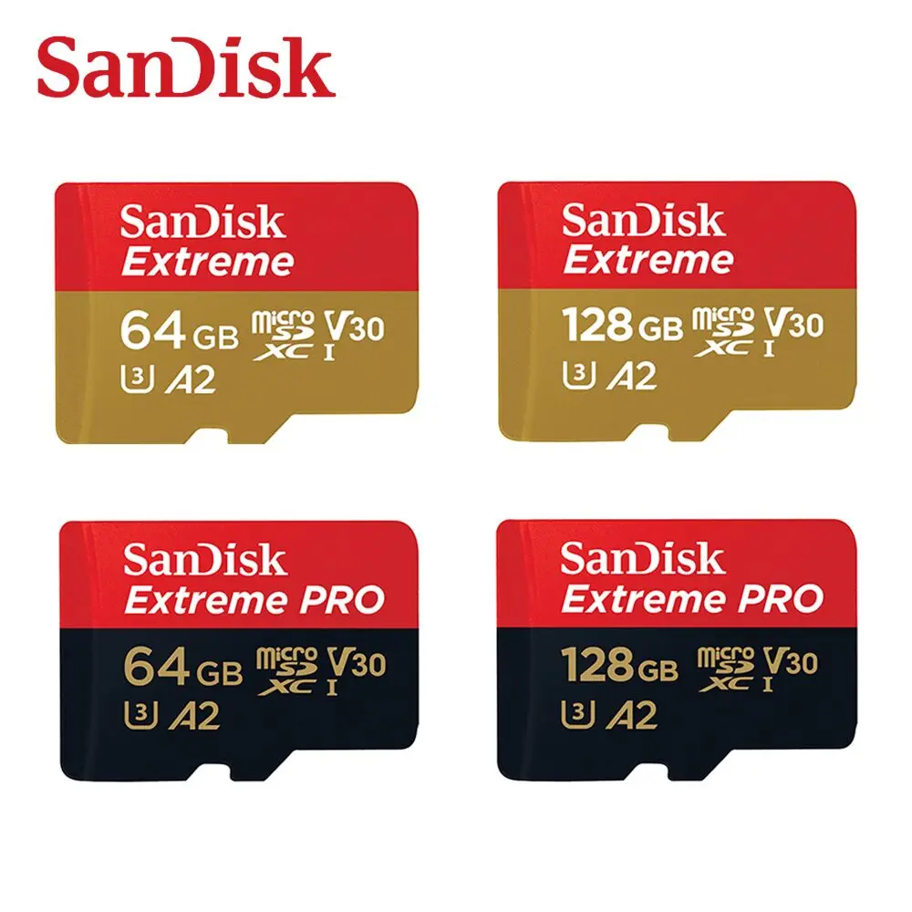 

SanDisk Extreme Pro Memory Card 64g Micro sd 128gb Up to 160MB/s read speed Class10, V30, U3, A2 Free Shipping