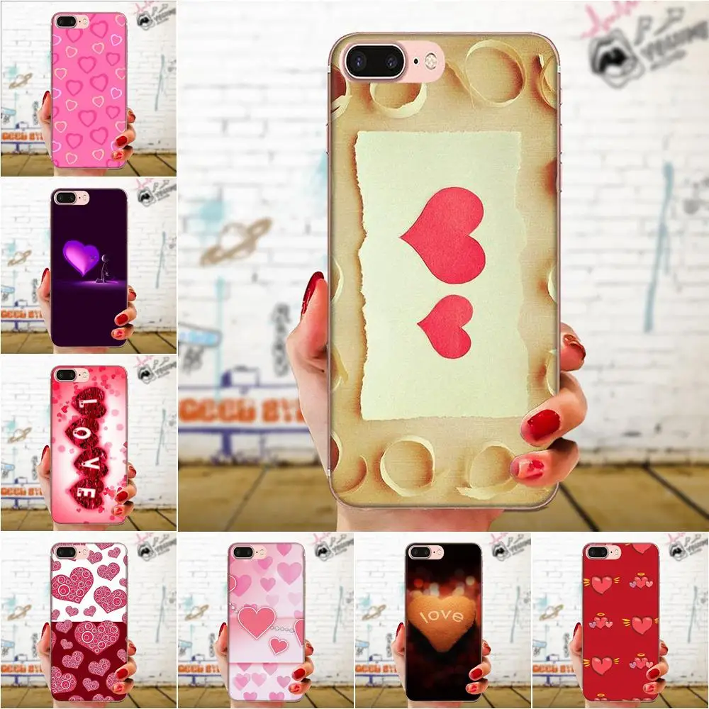 For LG G3 G4 G5 G6 G7 K4 K7 K8 K10 K40 K50 Q6 Q60 V10 V20 V30 V40 Nexus 5 5X 2017 TPU Pattern Case Cover Love Heart Wallpaper | Мобильные