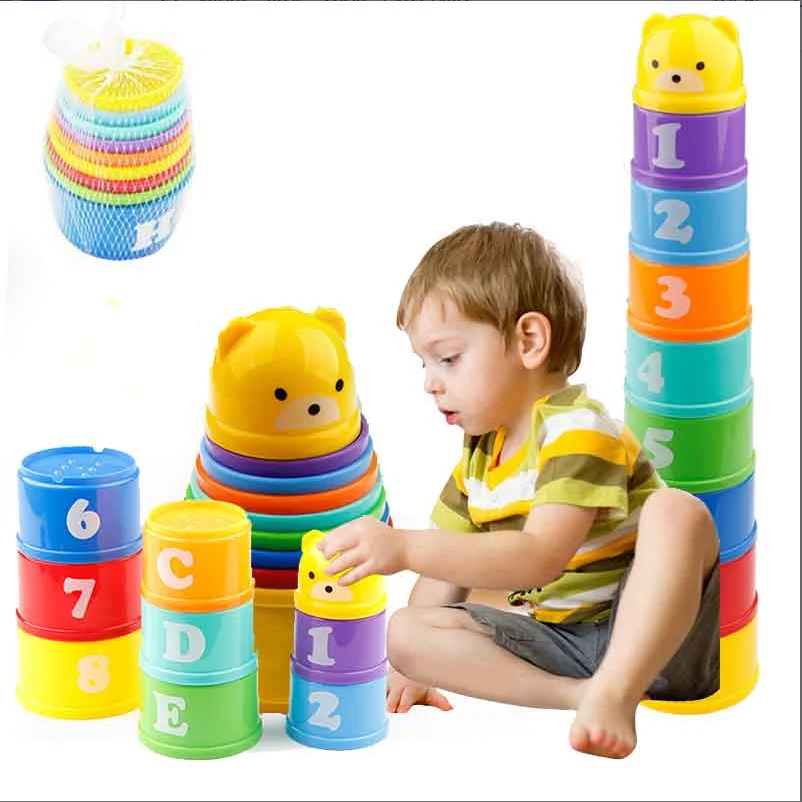 Jouets Educatifs Pour Bebes De 6 Mois 8 Pieces Avec Chiffres Et Lettres Tour A Gobelets Pliante Pour Enfants Petite Intelligence Aliexpress