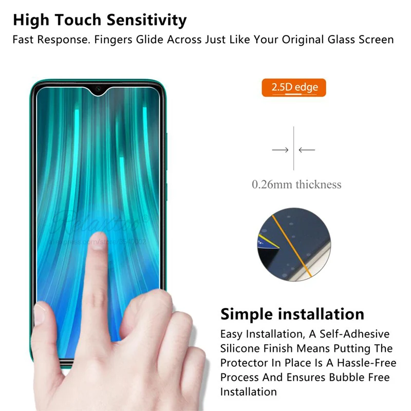 Закаленное безопасное стекло для Xiaomi redmi Note 8 Note8 Pro Экран Защитная Стекло на xiomi redmi Note 8 8pro redmi 8 пленка
