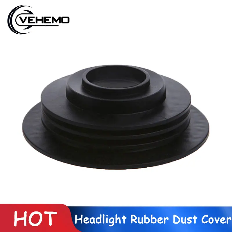 Vehemo Black Rubber Xenon Headlight Dust Cover Durable Replacement