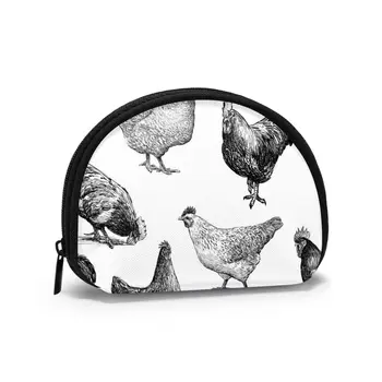 

2020 Man Women Smart Wallet Business Card Wallet Credit Business Mini Card Wallet Roosters And Hens Sketches