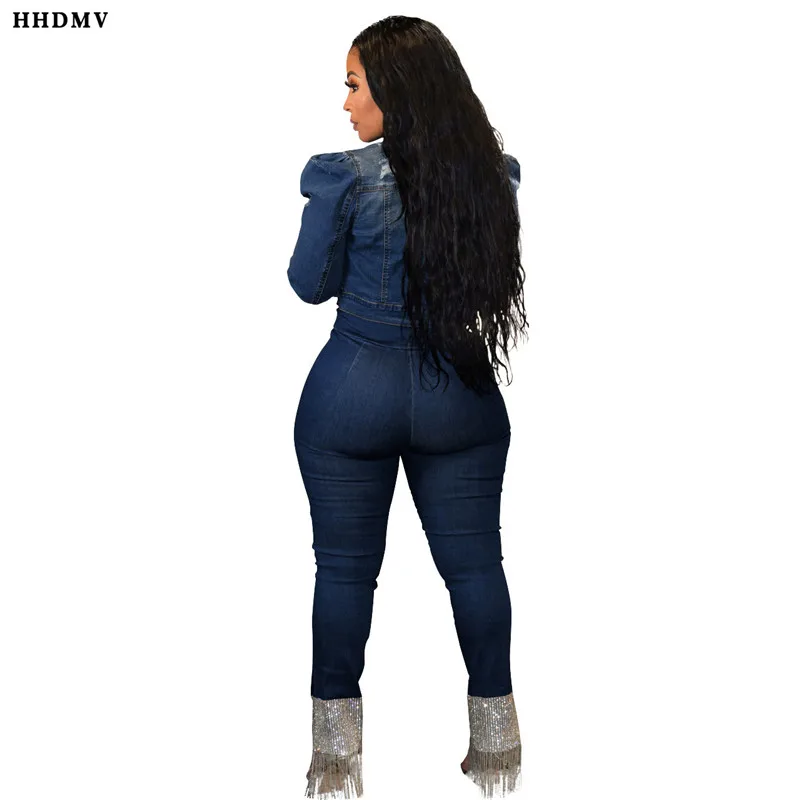HHDMV модная нейтральная джинсовая короткая верхняя одежда в минималистическом стиле, однобортная однотонная джинсовая короткая верхняя одежда с длинными рукавами и отворотами