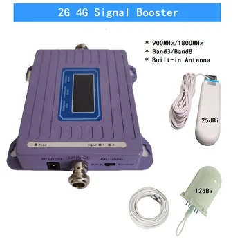 

Russia GSM 900 4G LTE 1800 Repeater GSM 1800mhz Mobile Signal Booster DCS Dual Band Cellular Amplifier + 2G 3G 4G Antenna
