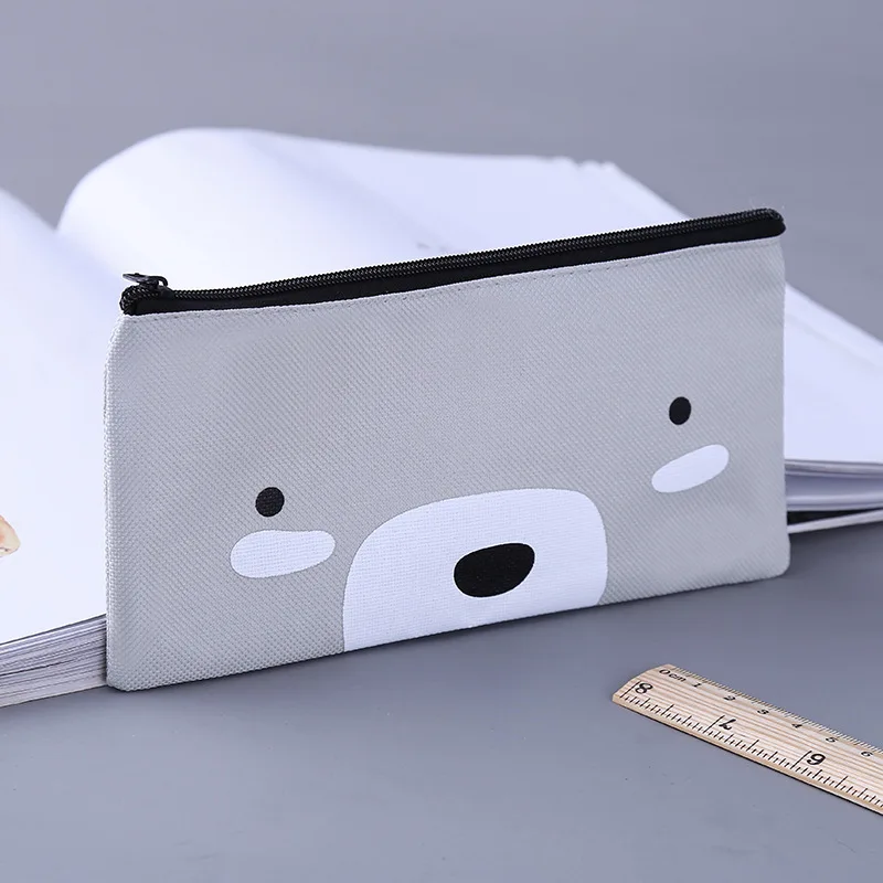 Супергероя Холст Карандаш Чехол творческий kawaii «Мой сосед Тоторо» для школы и застежка-молния карандаш сумка, школьные принадлежности канцелярские товары милый подарок - Цвет: 12