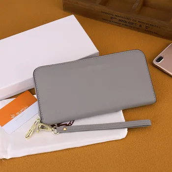 

2020 European And American-Style Classic-Style Long Female Wallet Stylish Atmospheric Carrying Wrist Cross Pattern Leather Wall