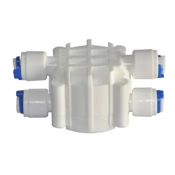 

1/4" OD Tube 4 Way Valve Auto Shut Off Pressure Regulator Aquarium Water Purifier Reverse Osmosis Machine Water Filter Parts
