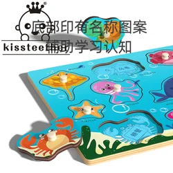 Kissteether – clous en forme de champignon en bois, planche de préhension Cognitive tridimensionnelle, jouet en forme d'avion 