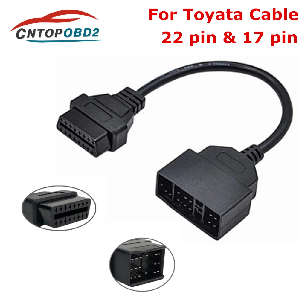 

OBD2 Cable Adapter for Toyota 22 Pin to16 Pin Female OBD 2 OBDII Connector Adapter cable Car Diagnostic Cable for TOYOTA