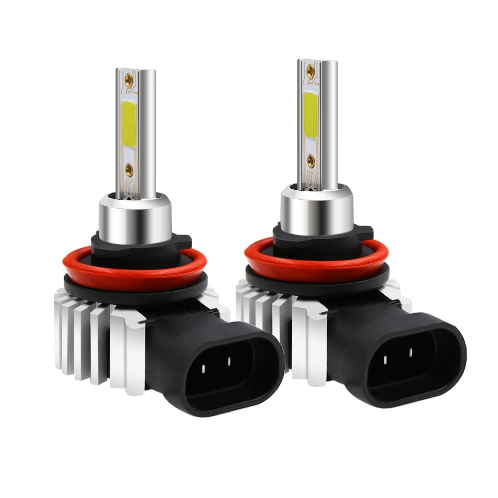 H8 H9 H11 60W 8000LM Car LED Headlight Fog Light Bulbs Kit Mini 6000K White*Easy to install, plug and play