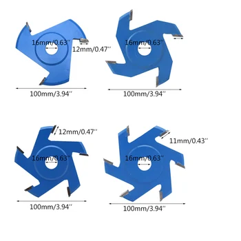 

3/4/5/6 Teeth Wood Carving Grinder Blade Diameter 100mm Milling Cutter for 16mm Aperture Angle Grinder