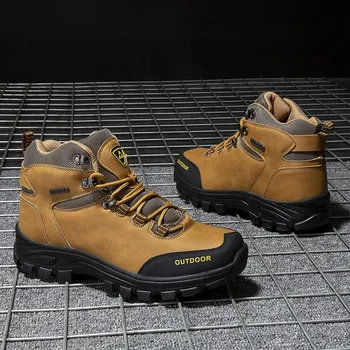 

Brand Men Winter Snow Boots Warm Super Men High Quality Waterproof Leather Sneakers Outdoor Male Hiking Boots Work Shoes 39-46